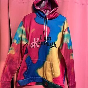 Barbie "I AM Kenough" Tie Dyed Hoodie Pullover Large